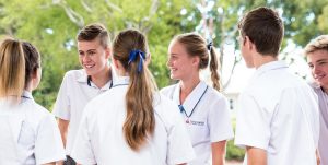 Queensland Certificate Education senior male and female students