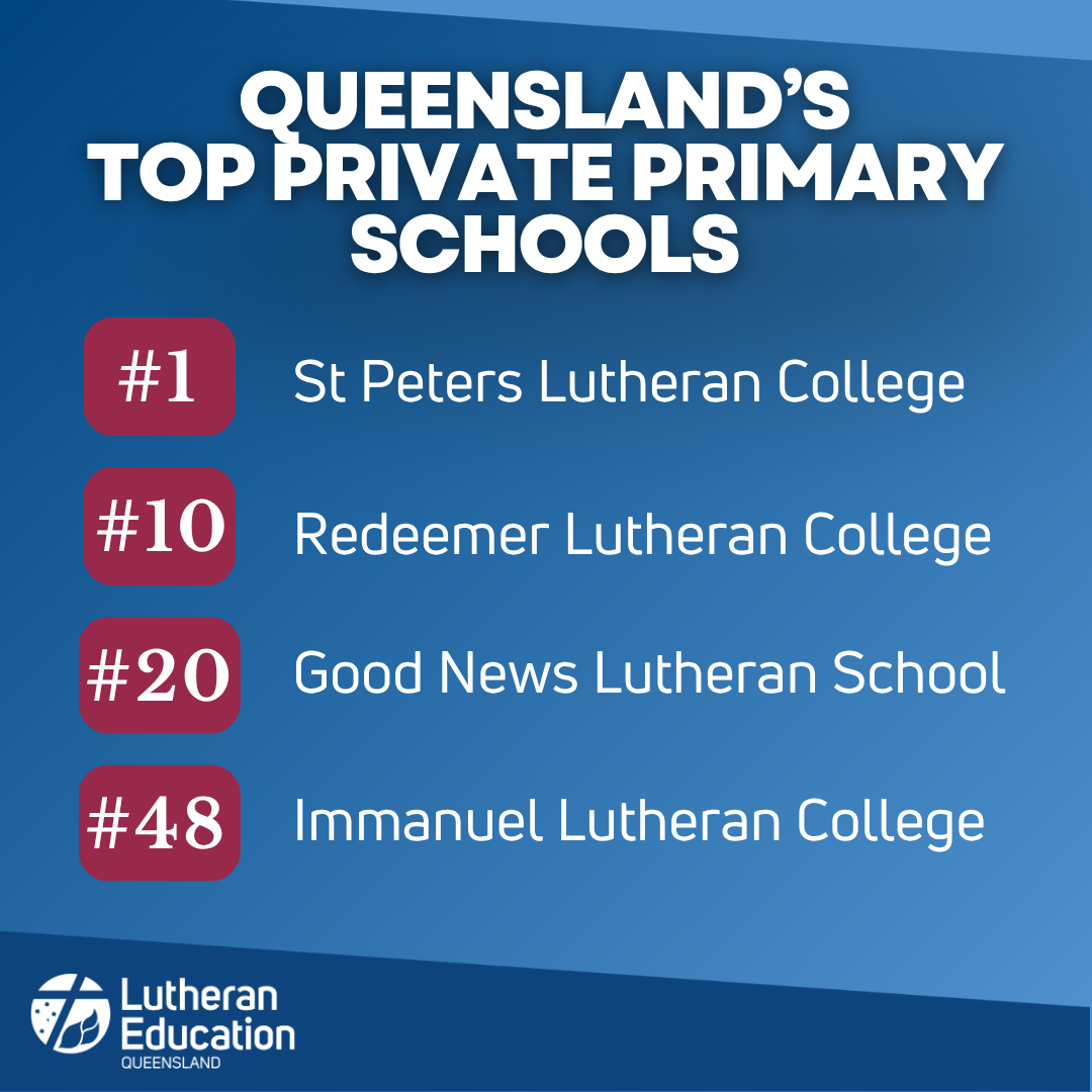 Lutheran Schools rank Top of Qld’s Best Private Primary Schools