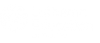 Lutheran Education Queensland logo - white reversed